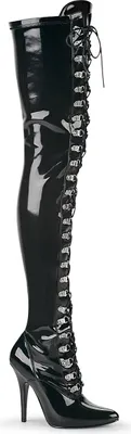 Produktbild von PLEASER SEDUCE-3024 Stiletto Overknee mit Frontschnürung