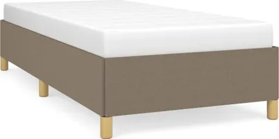 Produktbild von vidaXL Bettgestell ohne Matratze Taupe 90x190 cm Stoff