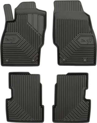 Image de Tapis de sol No.77 pour Opel Corsa D 2006-2014 / Corsa E 2014-2019 TPE Noir 4Pcs