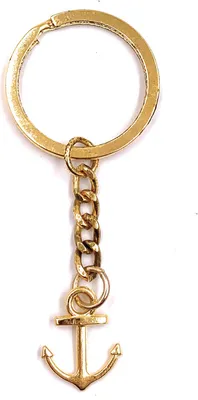 Immagine prodotto di Onwomania Portachiavi in oro Catena di ancore Ciondolo in metallo Charm