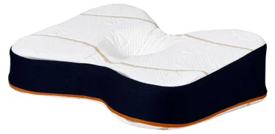 Produktbild von Orthopädisches Kissen mit 2 Kissenbezügen (Ecru) – Seitenschläferkissen & Ergonomisches Kopfkissen – Schmetterlingskissen gegen Nackenschmerzen – Optimale Belüftung – 50 x 35 x 12