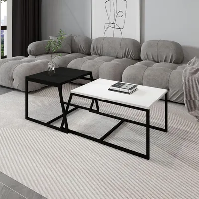Produktbild von Skye Decor, Hochwertiges Nesting-Tischset (3 Teile) - Saphir-Eiche, 100% Melamin