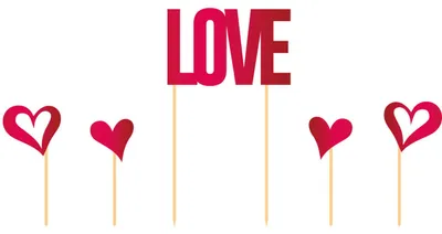 Produktbild von Tortendeko Love und Herzen für Valentinstag