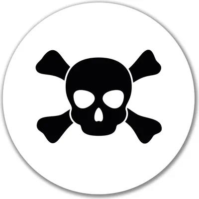 Produktbild von Huuraa Aufkleber Pirat Totenschädel 10cm rund Sticker Geschenkidee