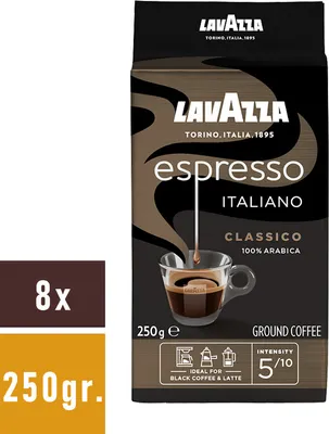 Produktbild von Lavazza Espresso Italiano Classico 8x250 g (gemahlener Kaffee)