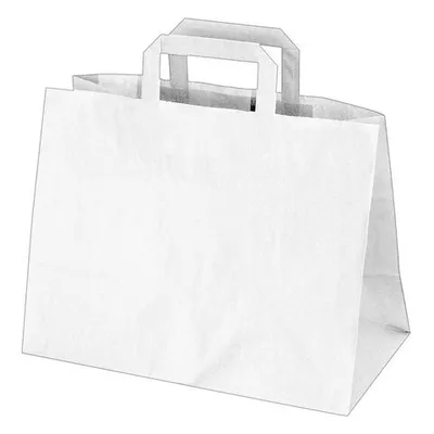 Produktbild von 250x GASTRO Papiertragetaschen 27 x 32 x 16 cm mit EAN-Code weiß