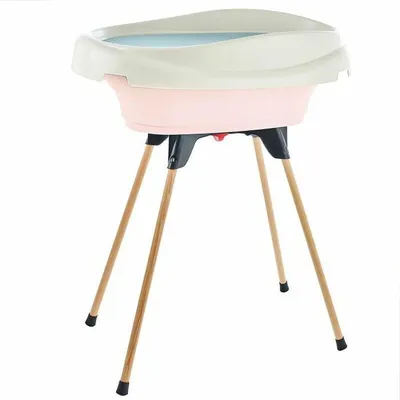 Immagine prodotto di fasciatoio 2 in 1 con vasca da bagno rosa