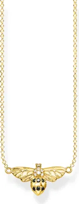 Produktbild von Thomas Sabo KE1866-414-7 Kette Anhänger Biene Gold-Ton Sterling-Silber