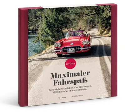 Produktbild von mydays Geschenkbox Maximaler Fahrspaß; Erlebnis verschenken oder selbst erleben; Gutschein für 1 Person(en)