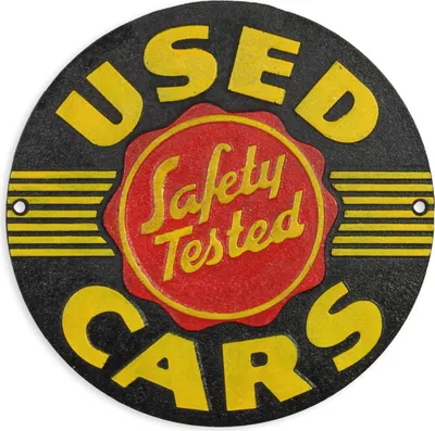 Produktbild von Eine gusseiserne Plakette „wagen“ Replikat Retro Design Dekoration
