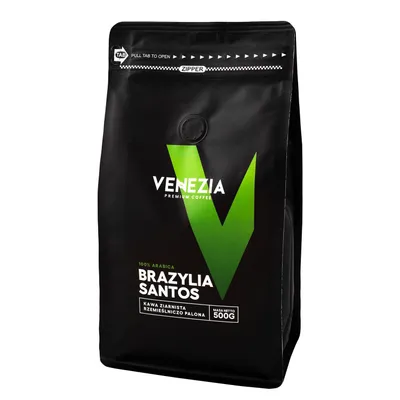 Zdjęcie produktu dla Kawa ziarnista Venezia Brasilia 500g arabica 100% świeżo palona