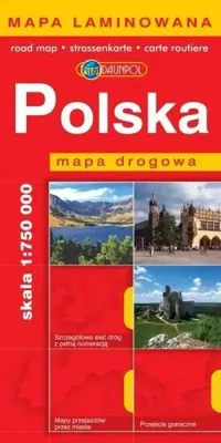 Produktbild von Polska mapa drogowa Europilot 1:750 000 laminowana