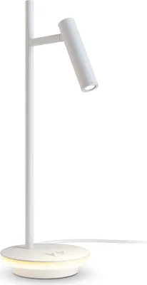 Produktbild von Schreibtischlampe LED Metall verstellbar 45,5 cm hoch Weiß warmweißes Licht 3000 K 589 lm Modern Tischleuchte