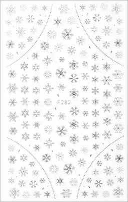 Produktbild von Nagelsticker dünn selbstklebend Weihnachten F282 silber