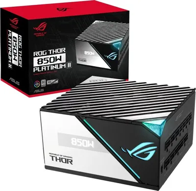 Obrázek produktu pro ASUS ROG THOR 850W Platinum II napájecí jednotka 20+4pin ATX černá, modrá, šedá