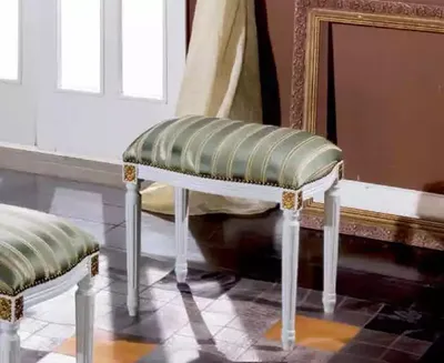 Productafbeelding van Designer Hocker Klassischer Sitzmöbel Polsterhocker Textil Stoff