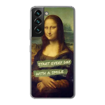 Produktbild von MuchoWow® Handyhülle Schutzhülle Hülle für Samsung Galaxy S22 Mona Lisa - Zitat - Da Vinci Silikon Softcase Handy Hülle - Mobiltelefonhülle