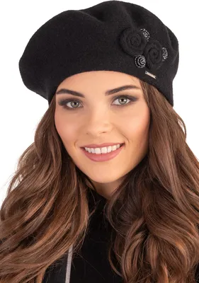 Produktbild von Vivisence damen baskenmütze eleganter wintermütze warm und gemütlich kopfbedeckung an winter und herbst warm dick strickmütze, klassisch mütze für frauen, hergestellt in der eu, schwarz, einheitsgröße