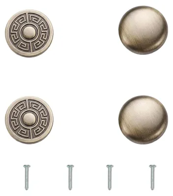 Image de 4 boutons de meubles vintage, boutons d'armoire vintage, boutons de tiroir ronds, poignées de meubles anciennes, boutons de porte, boutons d'armoire, boutons de tiroir, poignées de tiroir, poignées d'armoire (30 mm, 2 modèles)
