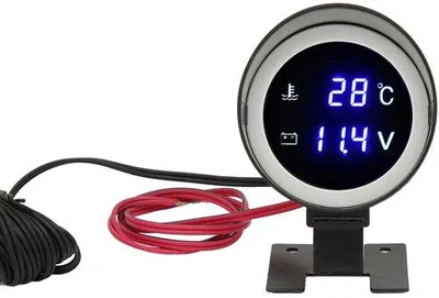 Productafbeelding van Digitaal temperatuur- en voltagemeter met blauw LED-display, multifunctioneel, zeer nauwkeurig en eenvoudig te installeren