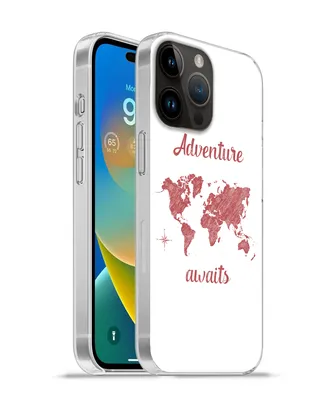 Produktbild von MuchoWow® Handyhülle Schutzhülle Hülle für Apple iPhone 14 Pro - Softcase Karte - Sprichwörter - Rosa Silikon Softcase Handy Hülle - Umschlag