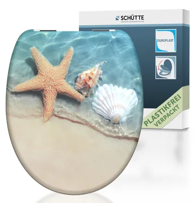 Produktbild von SCHÜTTE WC-Sitz BEACH, Duroplast Toilettensitz mit Absenkautomatik, Motivdruck