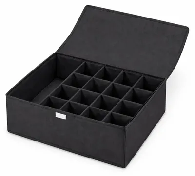 Image de Boîtes de rangement avec couvercle, organiseurs, boîte en tissu pliable, boîtes de rangement, organiseur avec couvercle 44 x 29 x 12,5