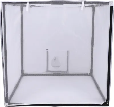 Zdjęcie produktu dla Przenośna kabina lakiernicza z filtrem i siatkową kurtyną Mobilny odłączany namiot malarski do garażu Studio Yard 75x75x75cm