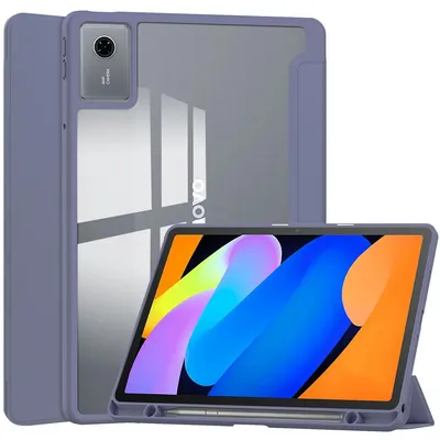 Produktbild von Schutzhülle mit Klappe für Lenovo Idea Tab 11, Bizon Case Tab Clear Matt, Lavendel