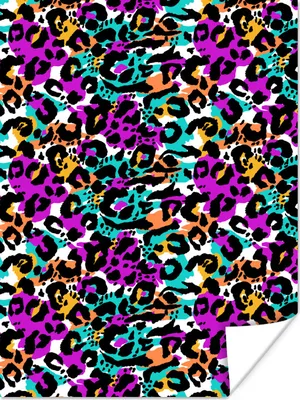Produktbild von MuchoWow® Poster Pantherdruck - Schwarz - Farbenfroh 60x80 cm - Schlafzimmer Dekoration
