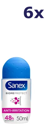 Produktbild von 6x Sanex Biomeprotect Dermo Deodorant Roll-on gegen Hautirritationen 50 ml