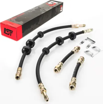 Produktbild von 4x Bremsschlauch Set vorne hinten + Halteklammer für Seat Cordoba 6K VW Golf III