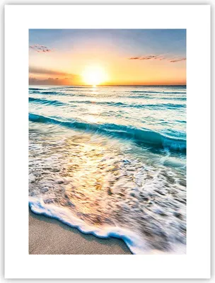 Produktbild von Poster - Poster ohne Rahmen - Meer Welle Strand - 30x40 cm - Wand Bild - Wanddeko - Wandbilder - Kunstposter - Wandposter - Bilder - Kunstdruck - Wanddekoration - Wandbild - P2XPA30x40-3621