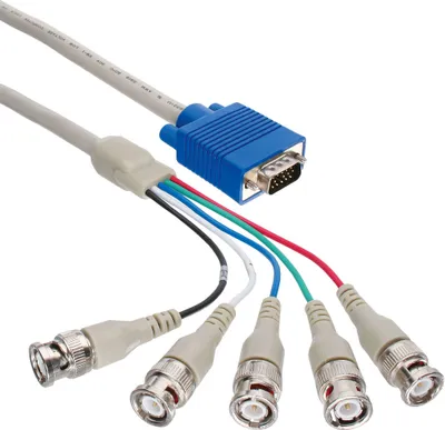Immagine prodotto di InLine® 17555 VGA BNC Kabel, 5x BNC Stecker an 15pol HD Stecker, 5m