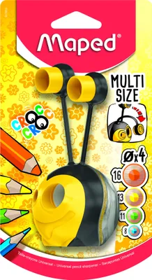 Image de Maped Croc Croc Taille-crayon manuel Noir, Jaune