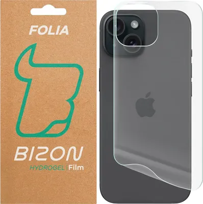Produktbild von Hydrogel Folie für die Rückseite für iPhone 15, Bizon Glass Hydrogel Back, 1 Stück