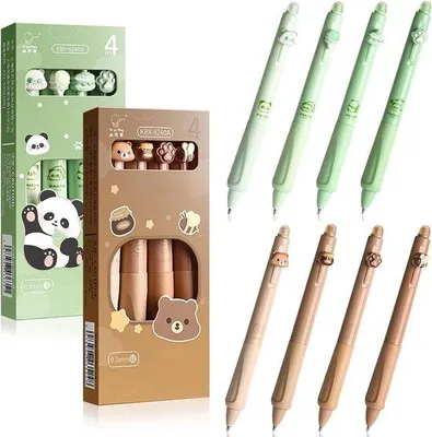 Produktbild von Famanu Set von 8 Radierbaren Kugelschreibern, 0,5 mm - Ideal für Schule und Büro