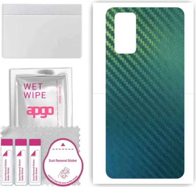 Produktbild von apgo Rückseite Schutzfolie, Skin, kompatibel mit vivo iQOO 3 5G, Hinten Displayschutzfolie aus Vinylfolie, kratzfest, einfache Montage - Kohlenstoff-Chamäleon CAKA1