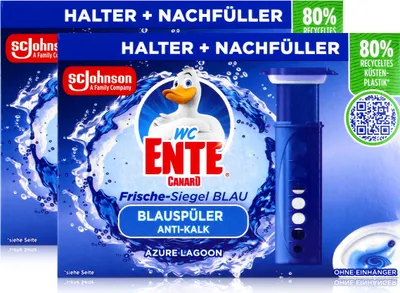 Produktbild von WC Ente Frische-Siegel Blau Blauspüler Anti-Kalk Azure Lagoon 36ml (2er Pack)