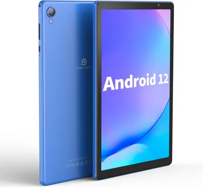 Tablet 10 Zoll Android 12 Tablet, 6000 mAh, 32 GB ROM, erweiterbar auf 512 GB, Quad-Core-Prozessor, 10 Zoll, HD IPS-Bildschirm, Kamera, WLAN (Blau)