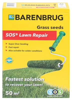 Image de Barenbrug SOS Lawn Repair - gazon avec graines de variétés à germination rapide pour la réparation des pelouses 1kg