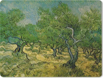 Produktbild von MuchoWow® Mauspad Mousepad Olivenhain - Vincent van Gogh 23x19 cm - Mousepads - Maus Mat - Pad - Mausunterlage - Schreibtischunterlage - Mauspad