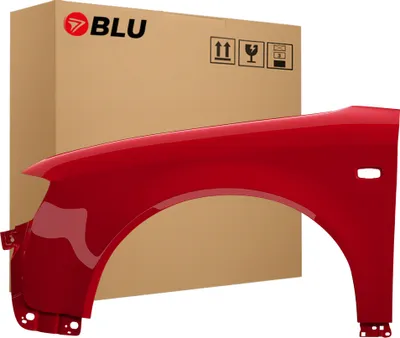 Immagine prodotto di BLU Parafango compatibile con Audi A4 B6 LY3C Sinistra Rot AmulettRot | 2000-2004 | Anteriore | Verniciato | Pronto per il montaggio | Acciaio
