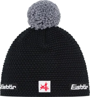 Produktbild von Eisbär Strickmütze Jamie Pompon MÜ SA mit Bommel Uni, Farbe:Schwarz