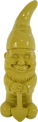 Produktbild von Dekofigur Zwerg mit Spaten 17,5 x 6 cm gelb