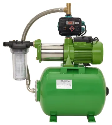 Produktbild von CHM GmbH Hauswasserwerk 50 L, 7,8 Bar Kreiselpumpe Edelstahl 10.000 L/h mit Trockenlaufschutz