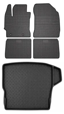 Obrázek produktu pro Gumové autokoberce SolidPRO + vana kufru pro: Toyota Corolla E16 2013-2019 sedan 5 ks