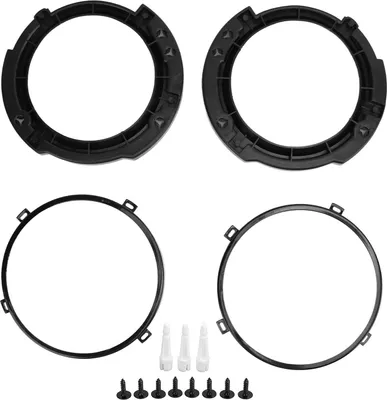 Zdjęcie produktu dla 7-calowy okrągły pierścień mocujący wspornik reflektora z metalowym czarnym zamiennikiem do Jeep Wrangler JK 2007-2017