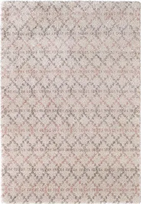 Zdjęcie produktu dla Dywan Shaggy kremowy różowy gęsty 80x150 cm