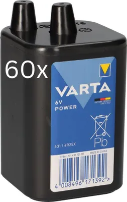 Produktbild von 60x Varta 4R25 431 6V 8.500mAh Batterie Zink-Kohle